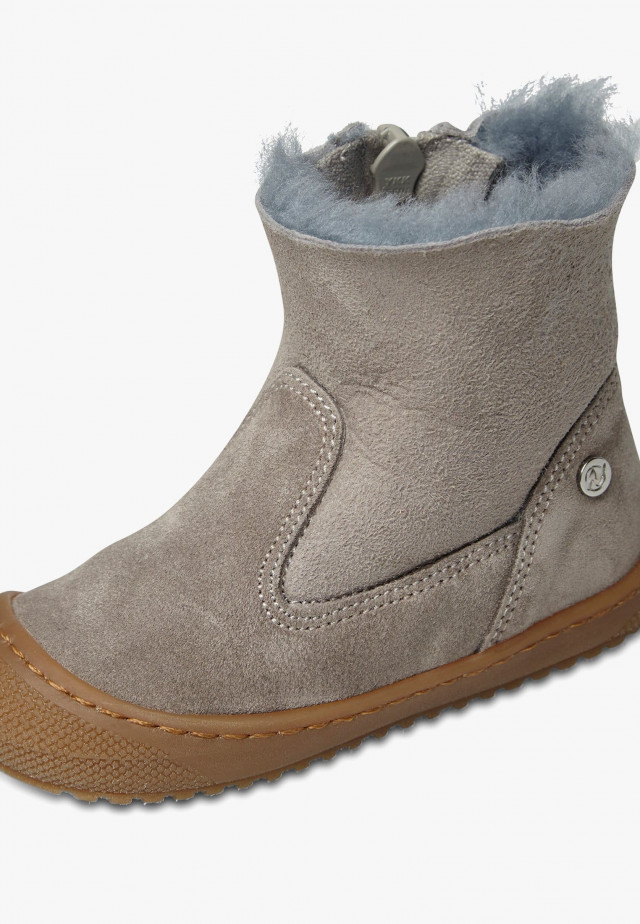 NATURINO COZY HUGStiefeletten mit Wollfutter, Hellgrau