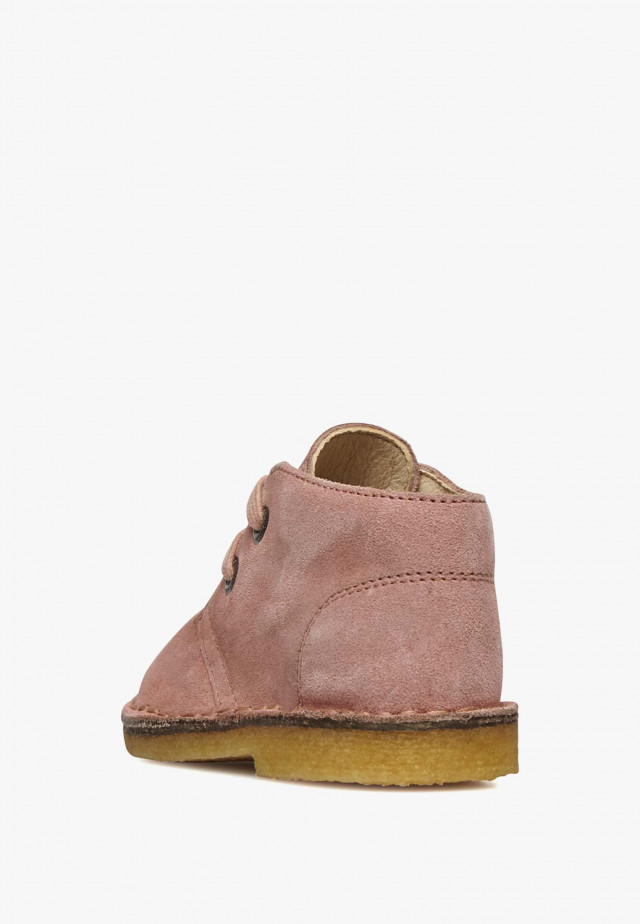 NATURINO MILKYDesert Boots aus Veloursleder, Rosa