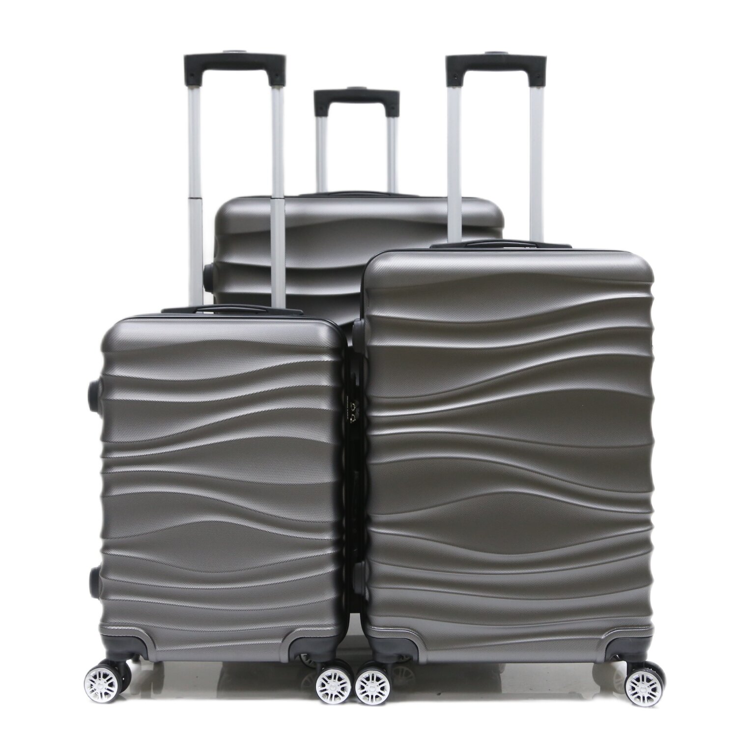 Reisekoffer Koffer 3 tlg Hartschale Trolley Set Kofferset Handgepäck