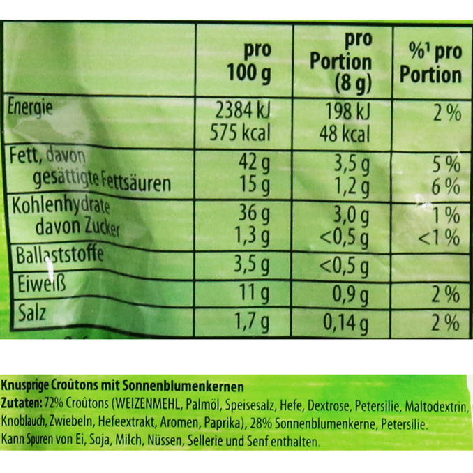 Croutinos mit Sonnenblumenkernen, 25g von Knorr