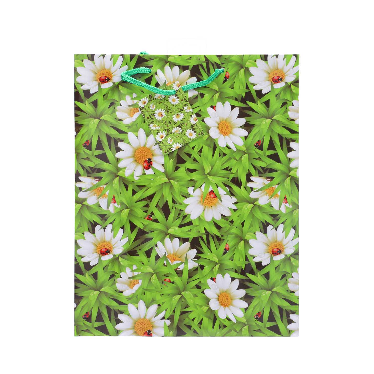 Geschenktüte Lack, groß Blumen, A4