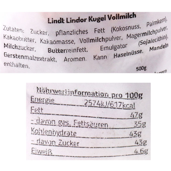 Lindor Kugeln Vollmilch, 500g von Lindt