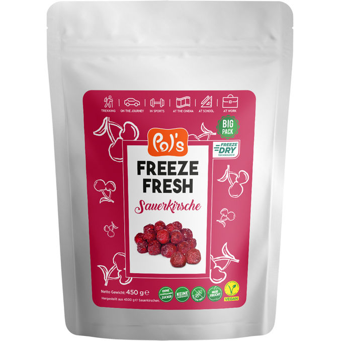 Sauerkirsche Fruchtchips Big Pack, 450g von Pol's Freeze Fresh