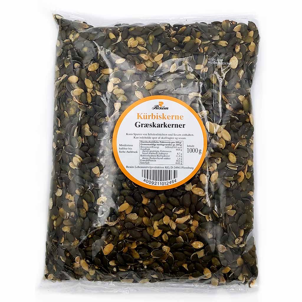 Rexim Kürbiskerne 1000g MHD:30.10.25