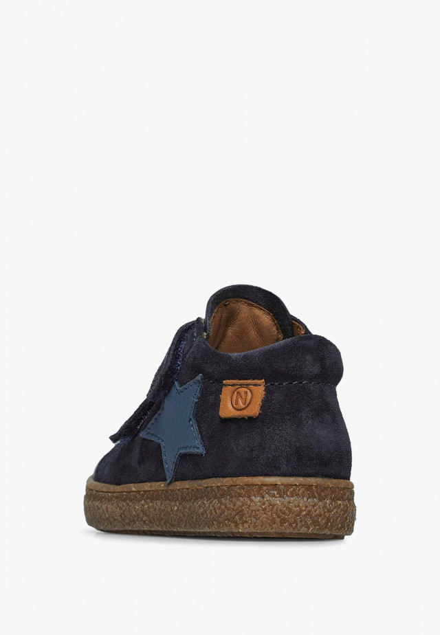 NATURINO ALBUS STAR VLSneakers aus Leder und Veloursleder mit Stern-Patch, Blau-Azurblau