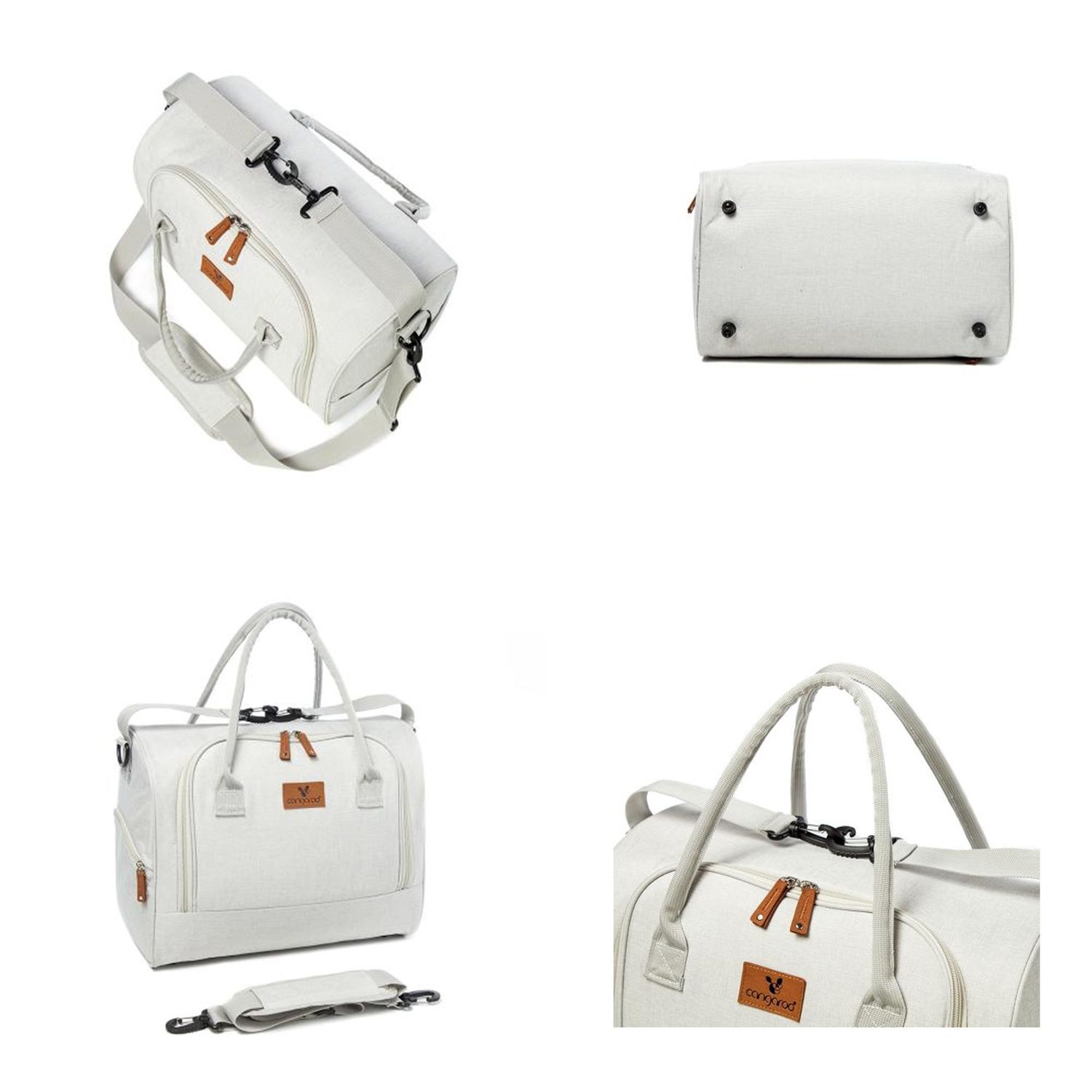 Cangaroo Wickeltasche Jossie Wickelunterlage, Reißverschluss, Gurt verstellbar beige