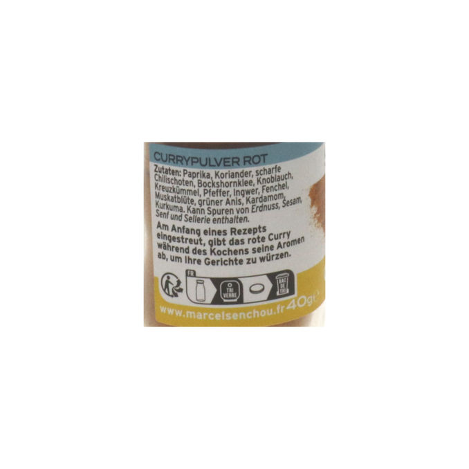 Currypulver, rot, 40g von Marcel Senchou