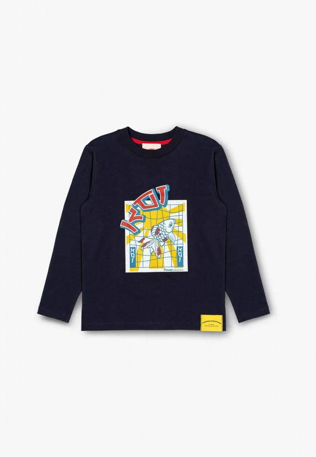 AKANE-KOILangarm-Shirt, Blau