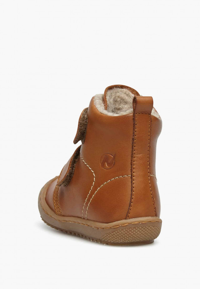 NATURINO BUBBLE VLStiefeletten aus gefüttertem Nappaleder, Cognac