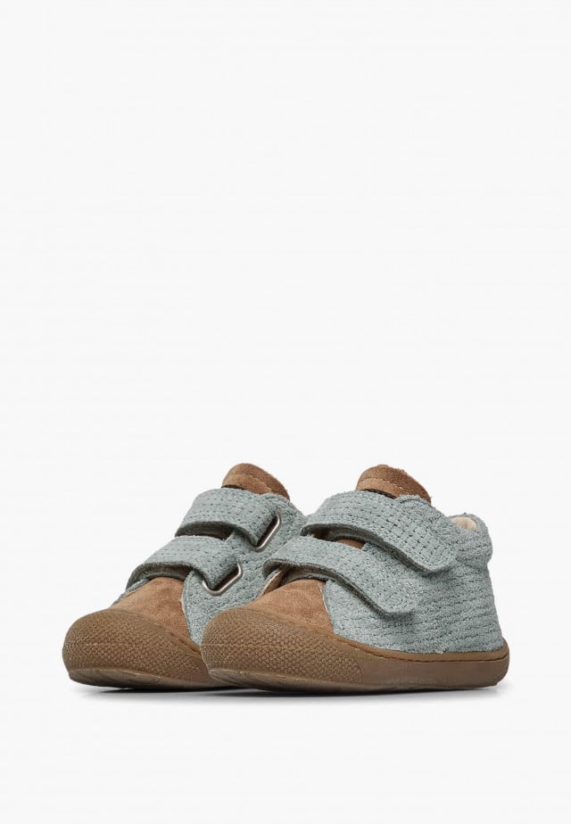 NATURINO COCOON VLLauflernschuhe aus Veloursleder, Salbei-Braun