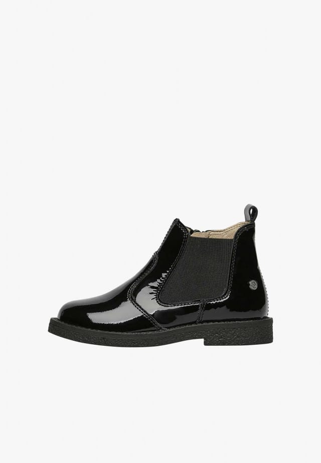 NATURINO ARTHURChelsea-Boots aus Lackleder mit Reißverschluss, Schwarz