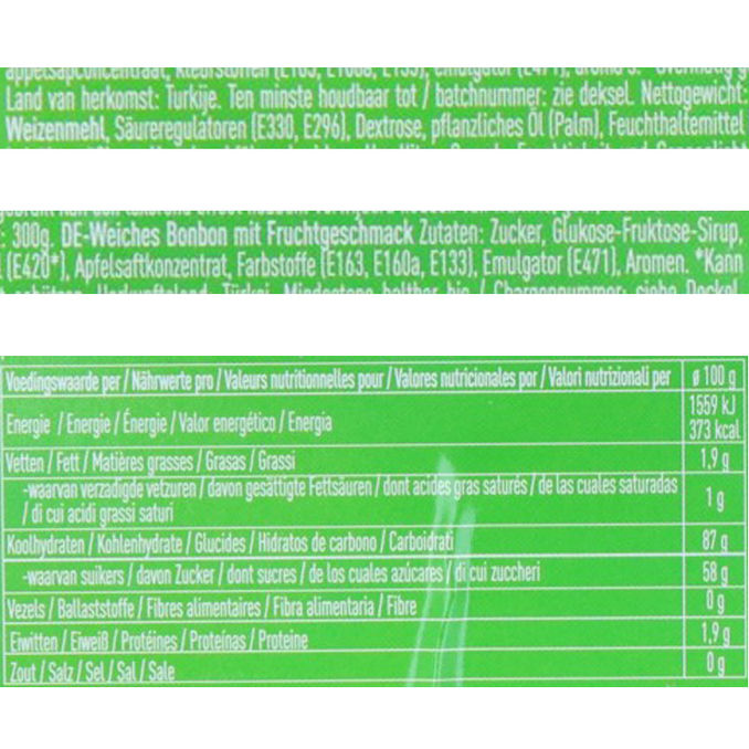Saure Fruchtgummistreigen Regenbogen, 300g von Tayas