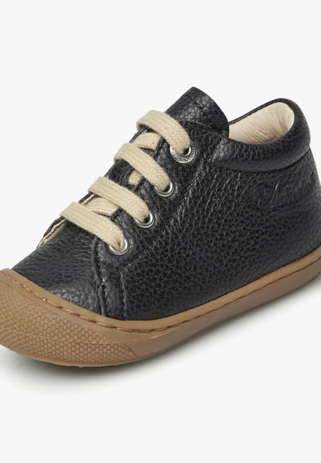 NATURINO COCOONLauflernschuhe aus Leder, Schwarz
