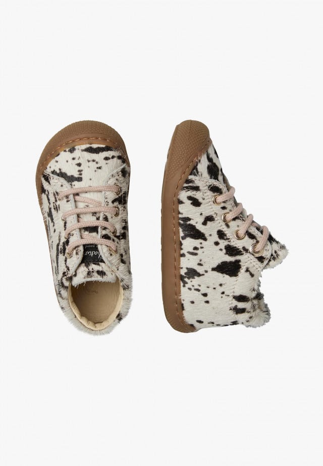 NATURINO COCOONLauflernschuhe aus Veloursleder, Weiß