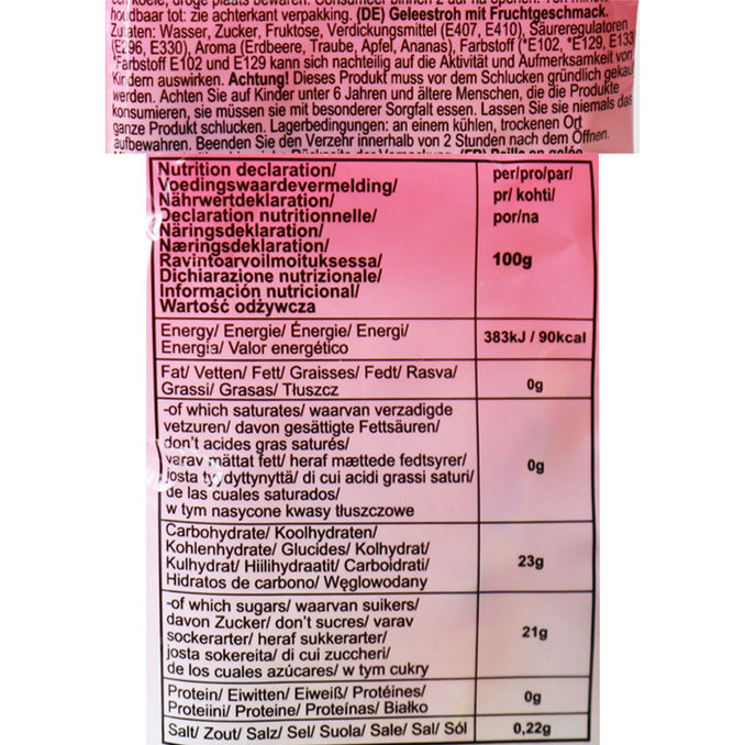 Fruit Jelly Straws, 260g von ABC