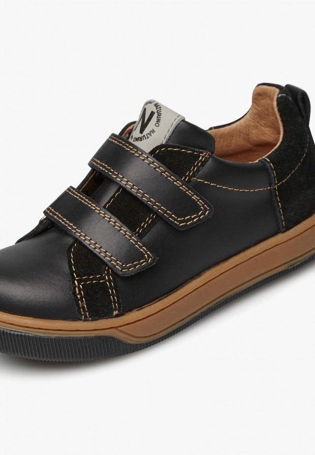 NATURINO CALEB VL.Sneakers aus Veloursleder und Leder, Schwarz