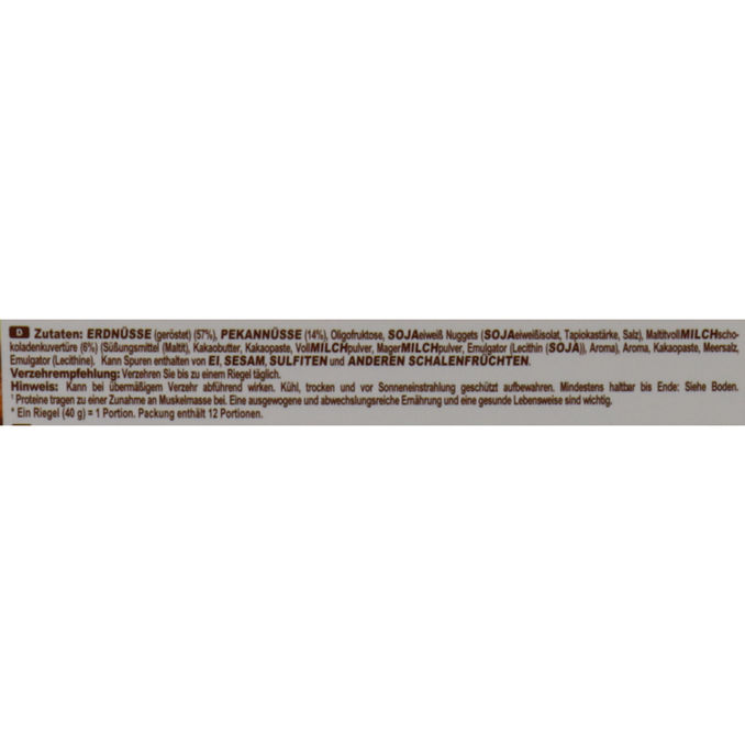 Nutty Bar Caramel Pecan Chocolat, 12er Pack, 12x 40g von IronMaxx