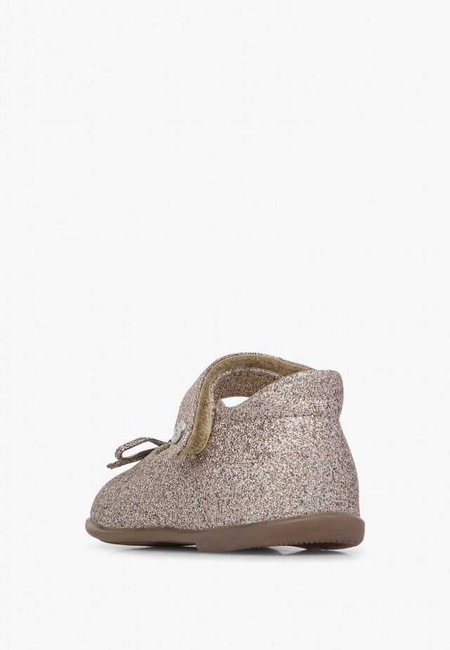 NATURINO BALLETBallerinas aus glitzerndem Leder, Hellrosa