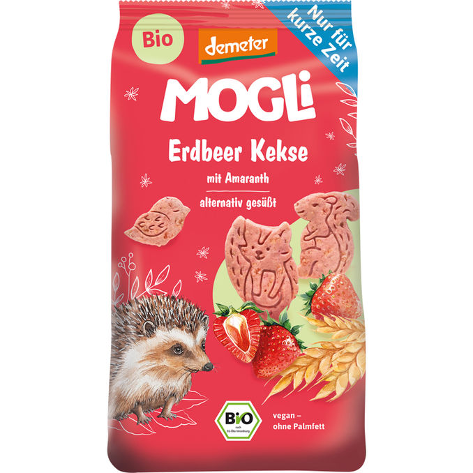 BIO Erdbeer Kekse, 125g von MOGLi