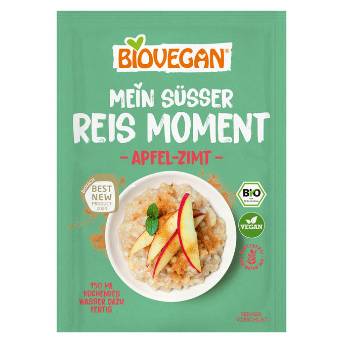 BIO Reis-Dessert Apfel-Zimt, 58g von Biovegan