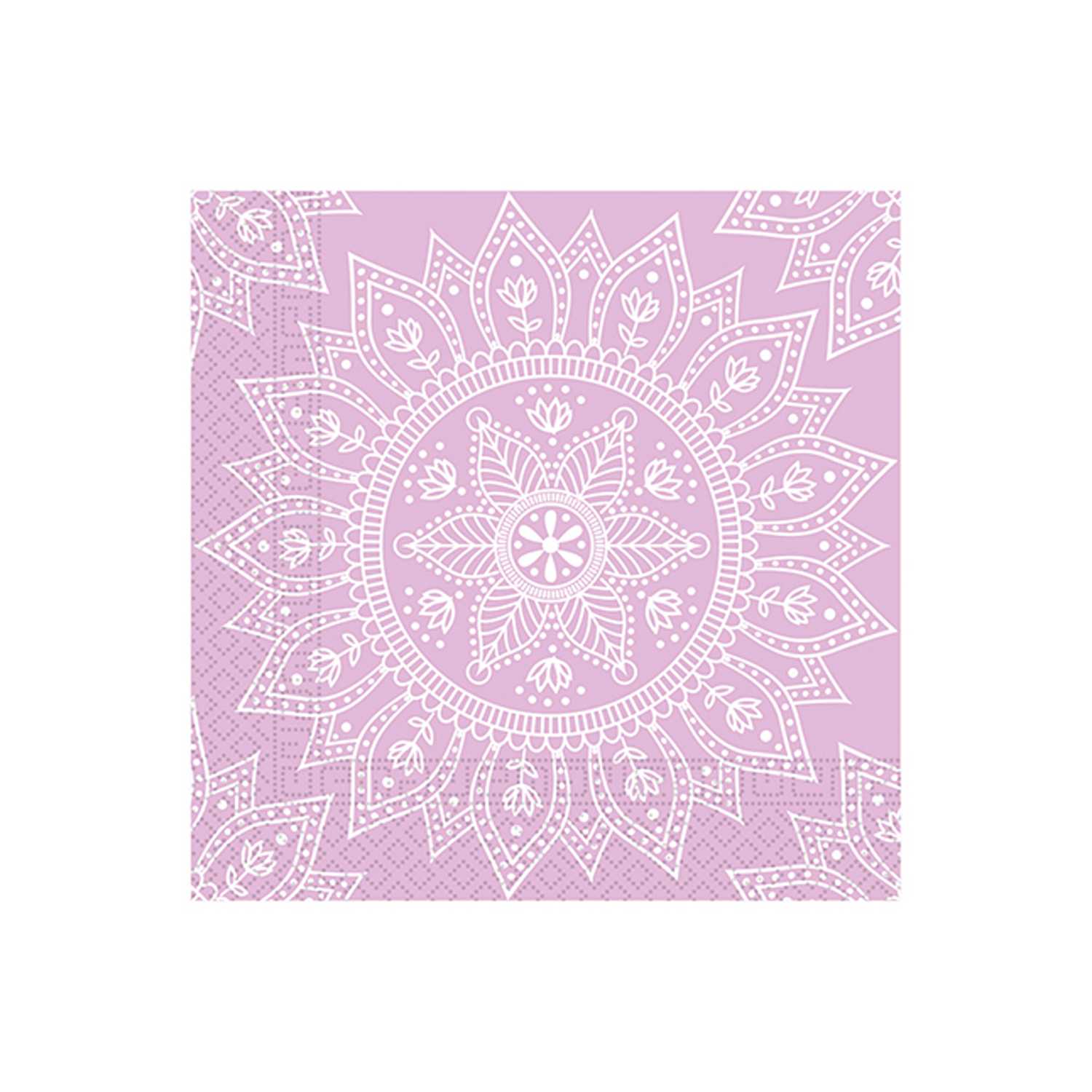 Servietten 20er 33x33cm Mandala mauve