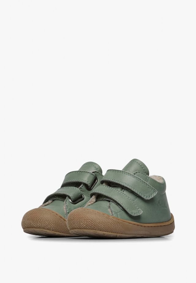 NATURINO COCOON VLLauflernschuhe aus Leder mit Wollfutter, Salbei