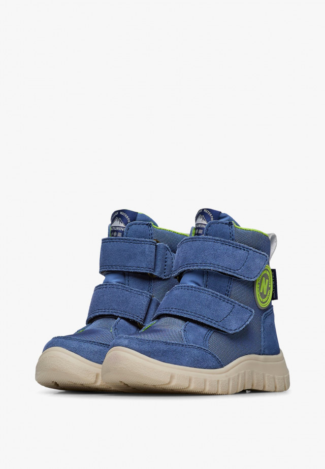 NATURINO GEMINAE 3 VL WP.Stiefel aus Veloursleder und technischem Gewebe, Blau