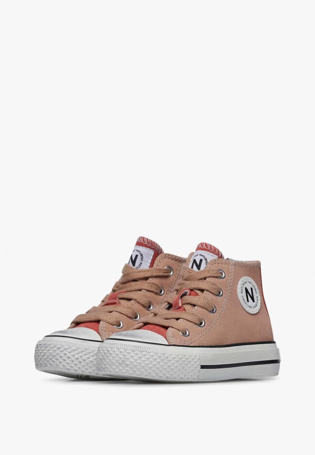 NATURINO YLFAS.Sneakers aus Veloursleder, Puderrosa