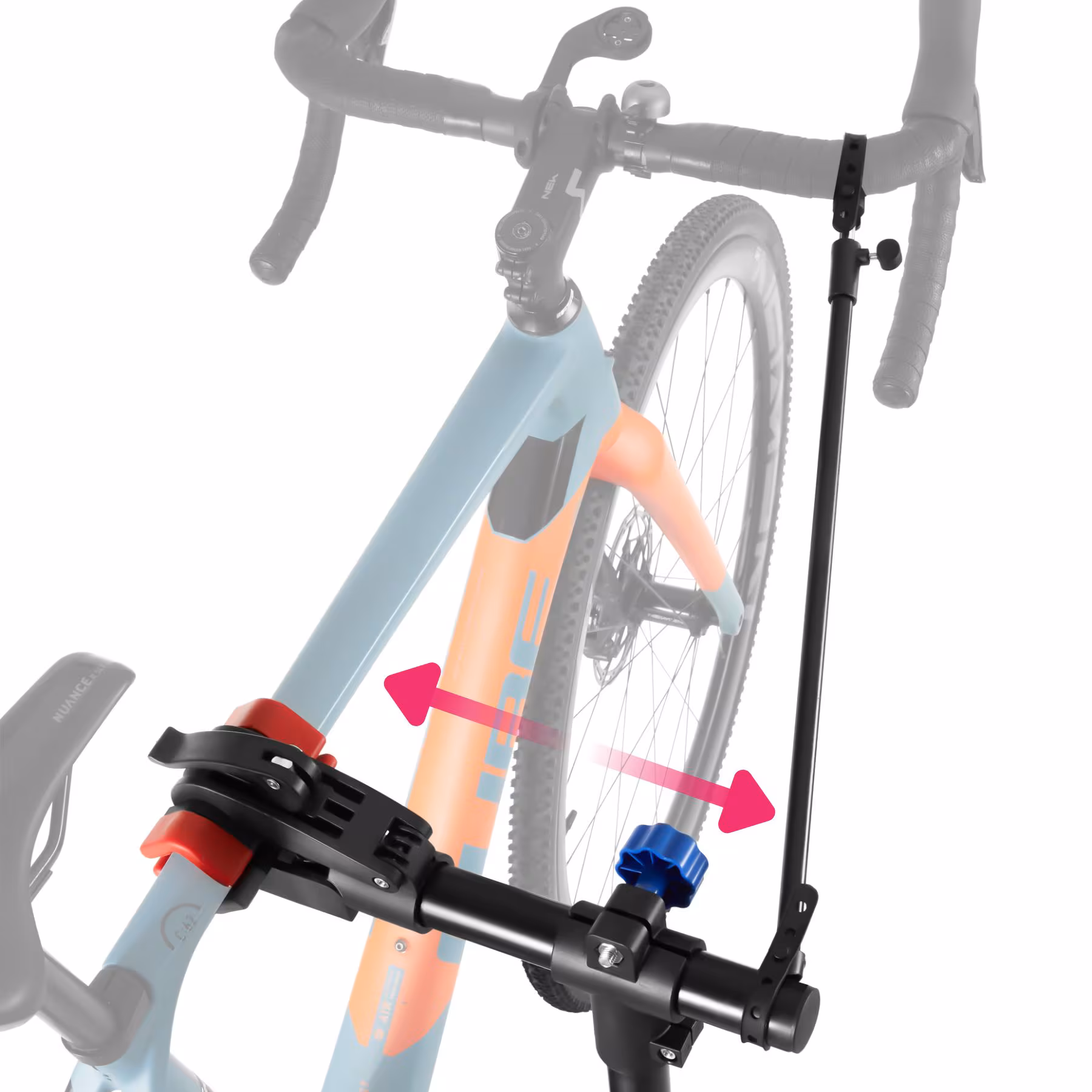 tectake® Fahrradmontageständer, klappbar, für alle gängigen Modelle, lackschonend, inklusive Werkzeugablage