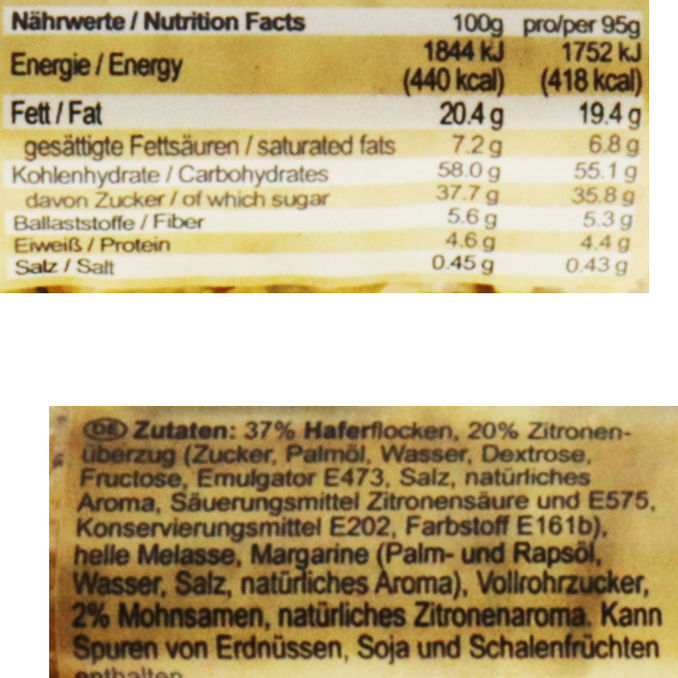 Oat King Lemon Poppy, 10er Pack, 10x 95g von Oat King