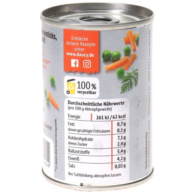 Erbsen & Möhren, 95g von D`Aucy