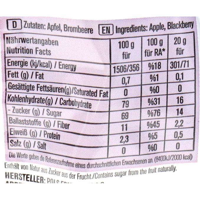 Fruit Bites Brombeere & Apfel, 20g von Pol's Freeze Fresh