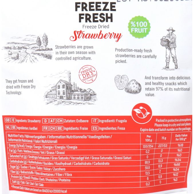 Erdbeere Fruchtchips, 15g von Pol's Freeze Fresh