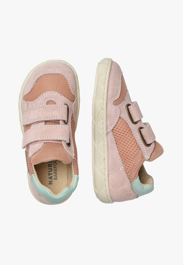BAREFOOT LILOX VLSneakers aus Veloursleder und Gewebe, Rosa