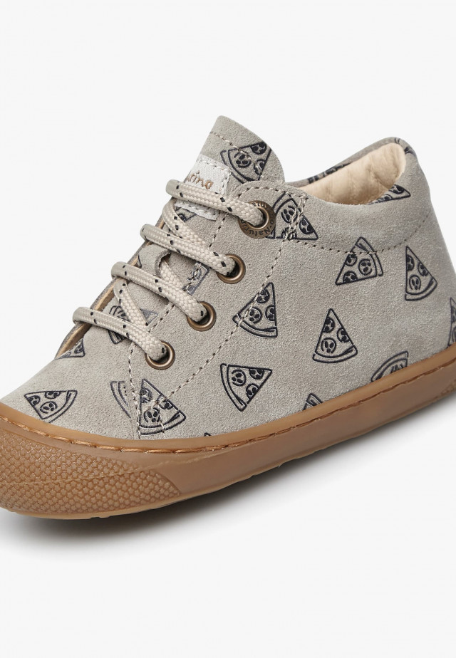 NATURINO COCOONLauflernschuhe aus Veloursleder, Grau
