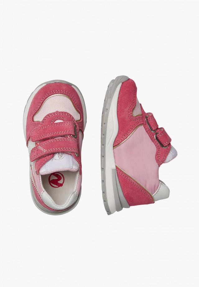 NATURINO ROY VL.Sneakers aus Veloursleder und technischem Gewebe, Rosa-Fuchsia