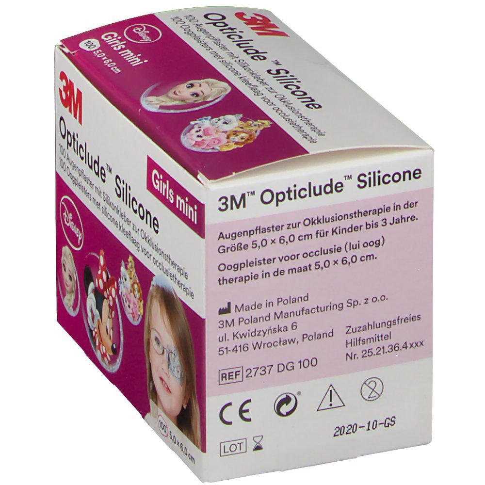 Opticlude 3M Silicone Disney Girls mini 5 cm x 6 cm