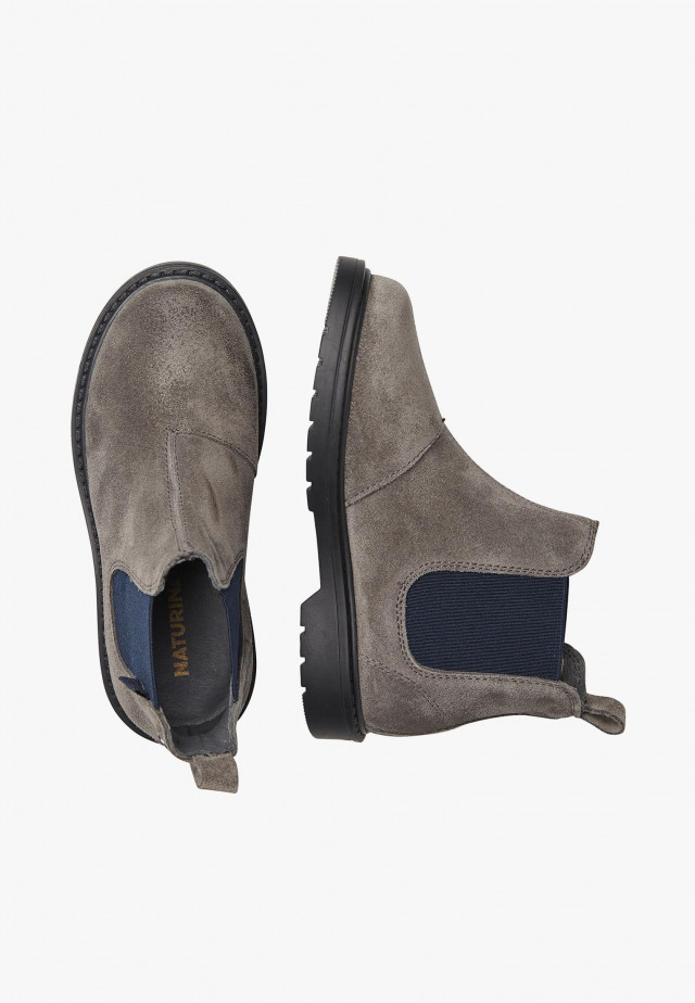 NATURINO PICCADILLYChelsea-Boots aus Veloursleder, Grau