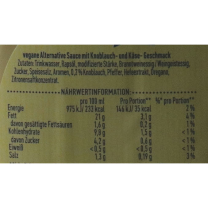 Italian Cheese Sauce vegan, 250ml von Hellmann's
