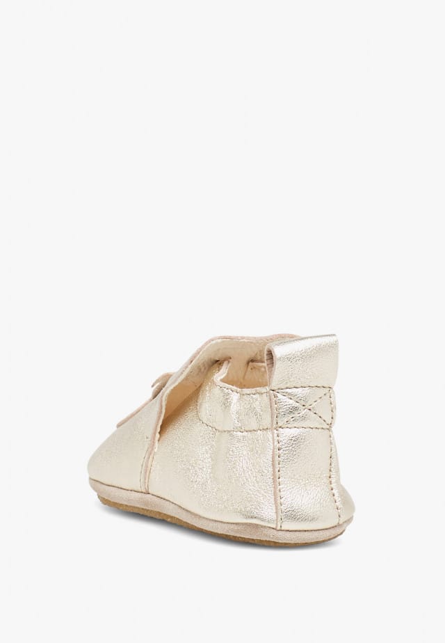 NATURINO DLONBabyschuh aus Kalbsleder in Metallic-Optik, Platin