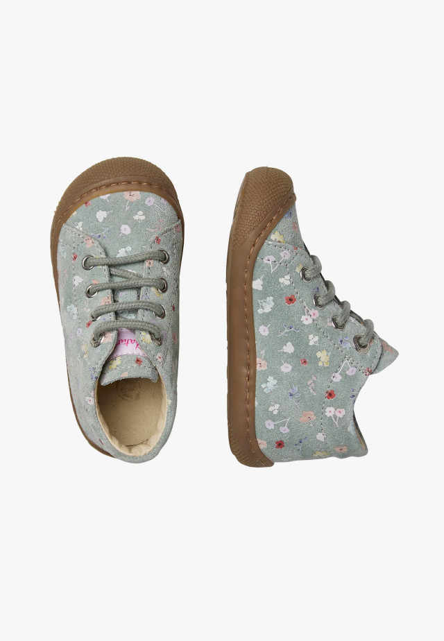 NATURINO COCOONLauflernschuhe aus Veloursleder, Salbei