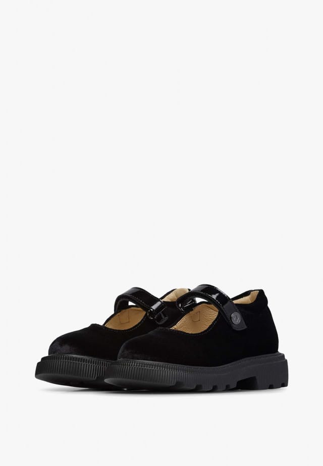 NATURINO HIPPYHOPPYBallerinas aus Veloursleder, Schwarz