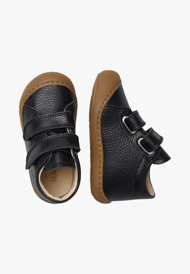 NATURINO COCOON VLLauflernschuhe aus Leder, Schwarz