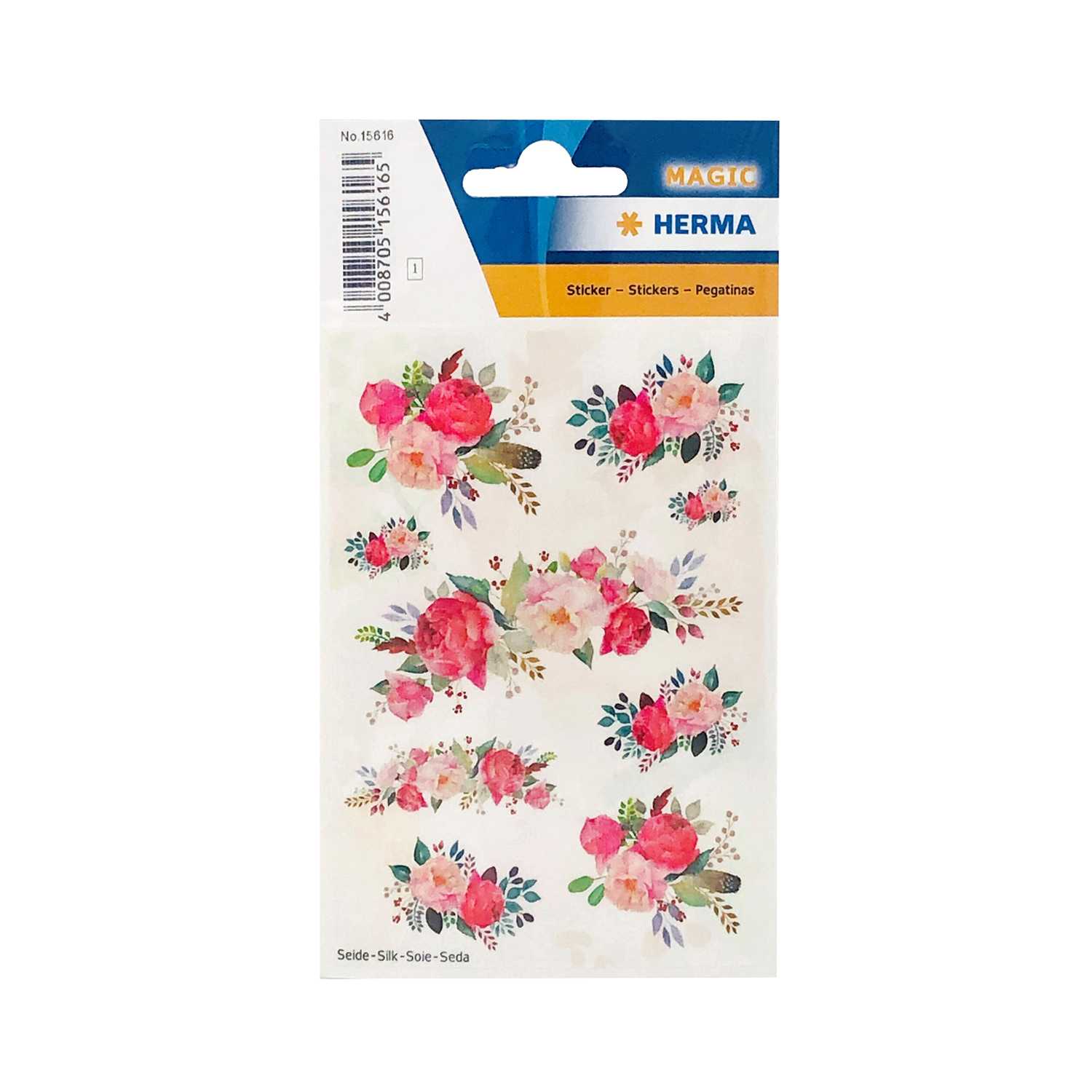 Herma Sticker Pfingstrosen glänzende Seide 9 Sticker auf 1 Blatt