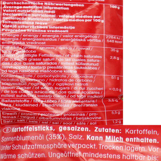 Pomsticks Gesalzen, 100g von Lorenz