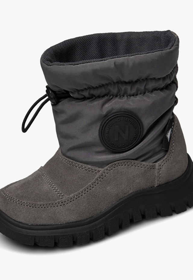 NATURINO VARNA 2 WP.Stiefel aus Veloursleder und technischem Gewebe, Anthrazit