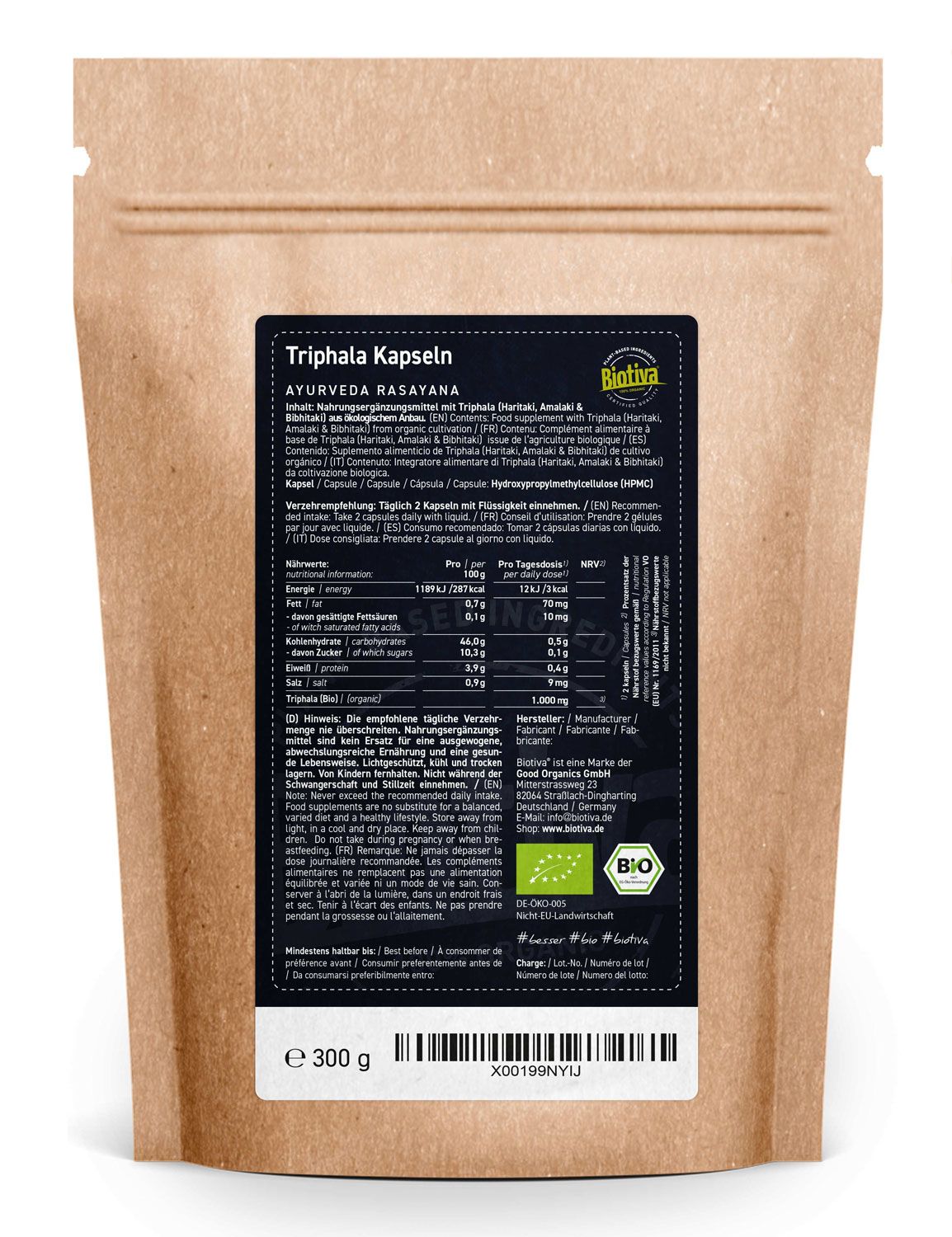 Biotiva Triphala Kapseln Bio