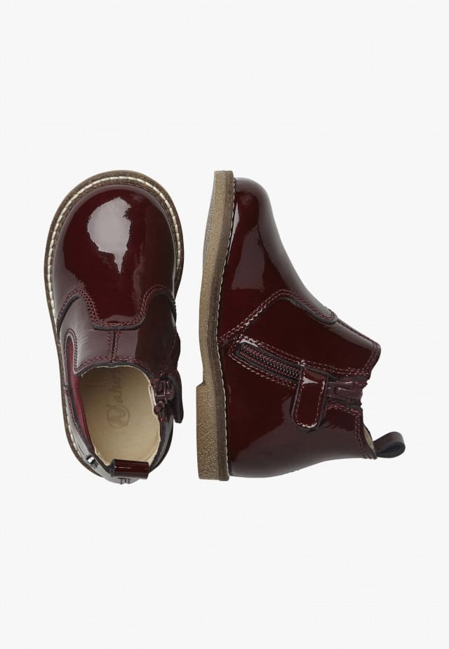 NATURINO ARTHURChelsea-Boots aus Lackleder mit Reißverschluss, Bordeaux