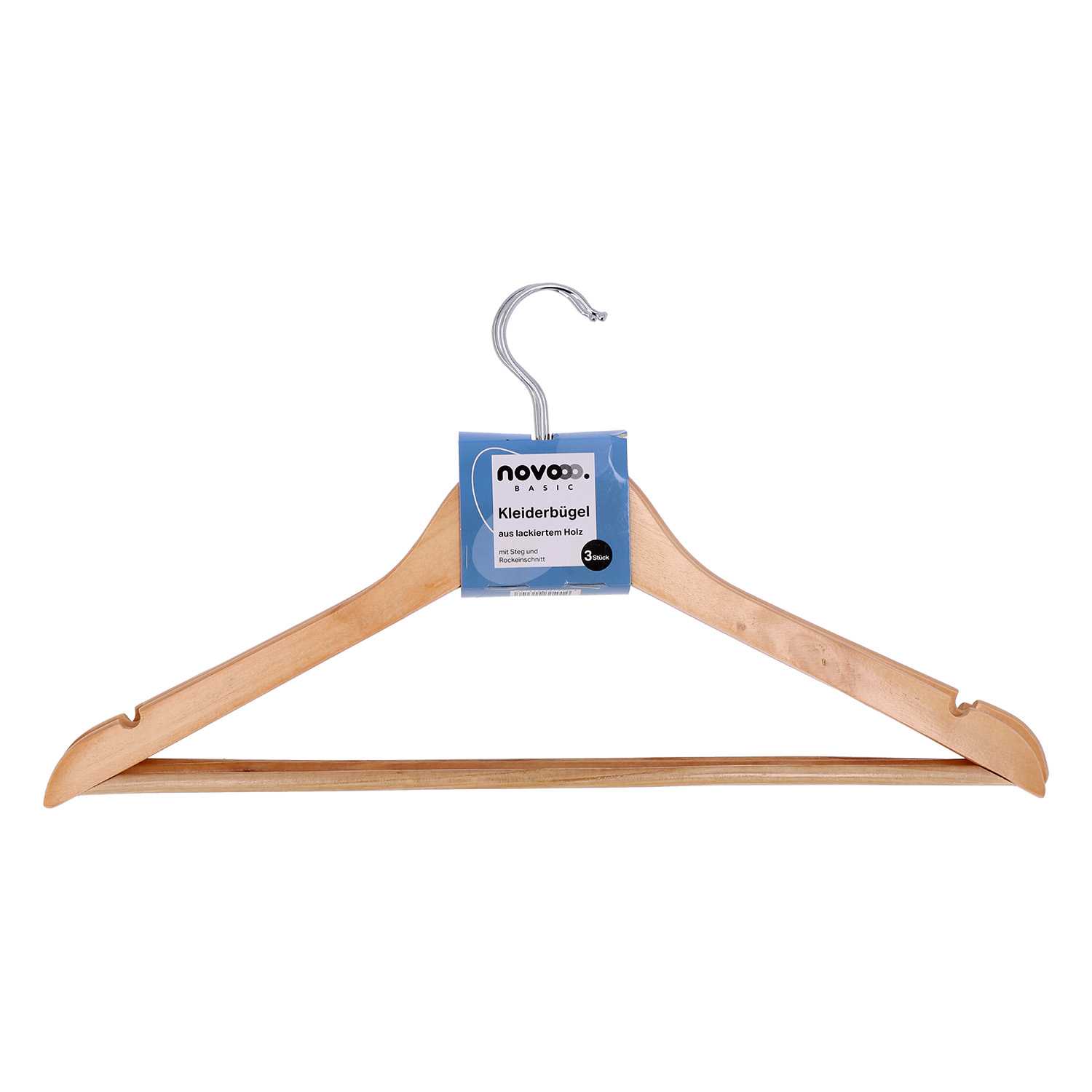 novooo Kleiderbügel 3er, Holz