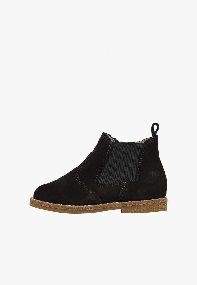 NATURINO ARTHURChelsea-Boots aus Veloursleder mit Reißverschluss, Schwarz